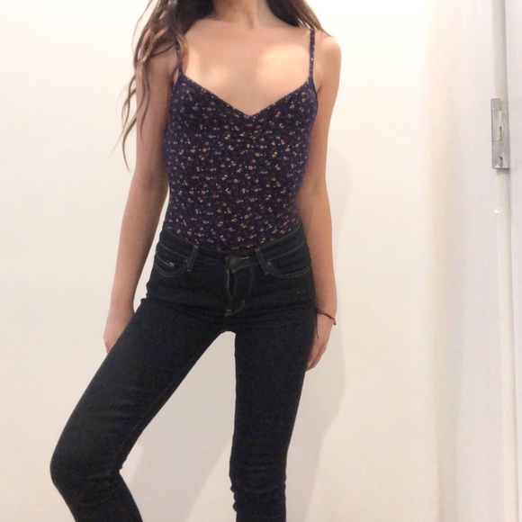 Nasty Gal Tops - NASTY GAL FLORAL BODY SUIT SIZE 4